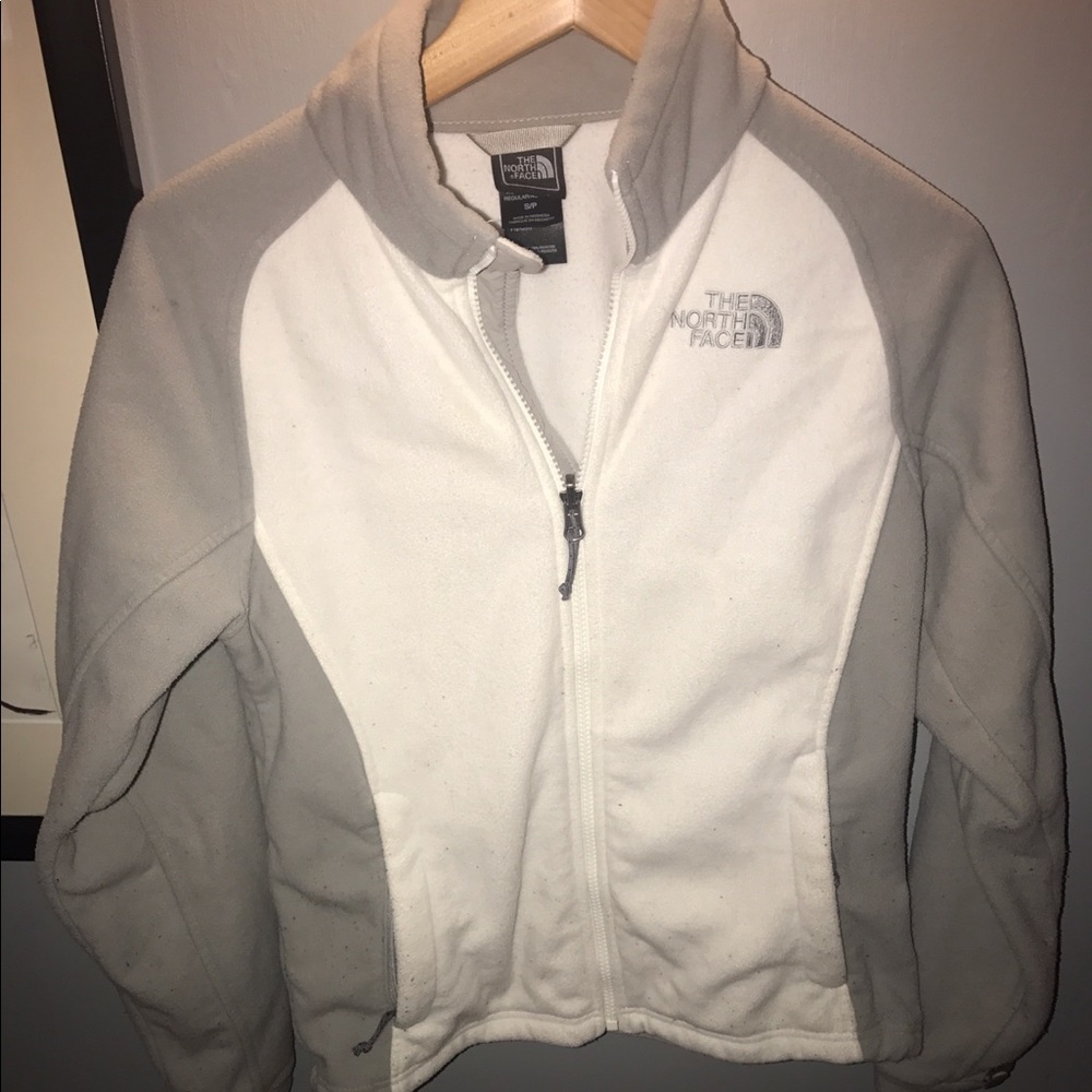 White & Grey Northface
